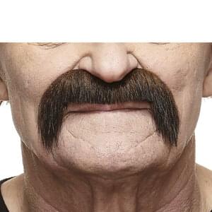 COWBOY FAKE MUSTACHE BROWN & BLACK
