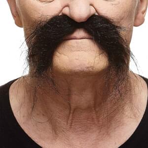 FU MANCHU FAKE MUSTACHE BLACK