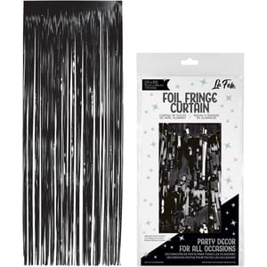 BLACK FOIL FRINGE CURTAIN