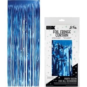 BLUE FOIL FRINGE CURTAIN