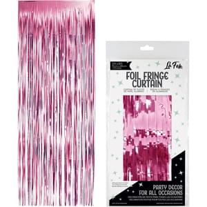 PINK FOIL FRINGE CURTAIN