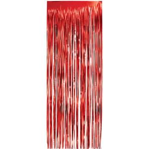 RED FOIL FRINGE CURTAIN