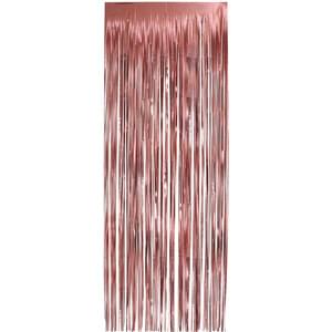 ROSE GOLD FOIL FRINGE CURTAIN
