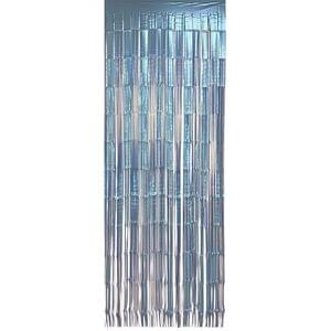 BLUE MATTE FOIL FRINGE CURTAIN