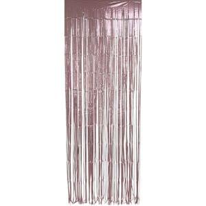 PINK MATTE FOIL FRINGE CURTAIN