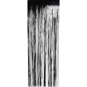 BLACK PASTEL FOIL FRINGE CURTAIN