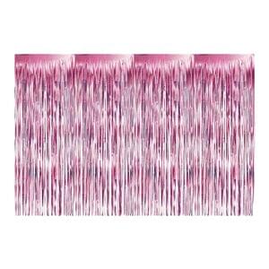 PINK JUMBO FOIL FRINGE CURTAIN