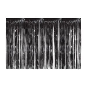 BLACK JUMBO FOIL FRINGE CURTAIN