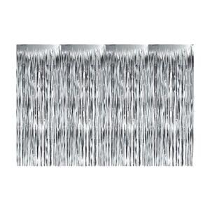 SILVER JUMBO FOIL FRINGE CURTAIN