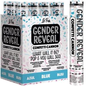 12" BLUE GENDER REVEAL CONFETTI CANNON