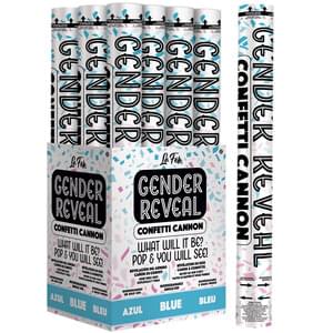 18" BLUE GENDER REVEAL CONFETTI CANNON