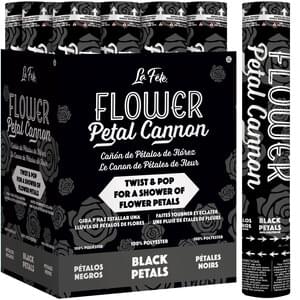 12" FLOWER PETAL CANNON BLACK