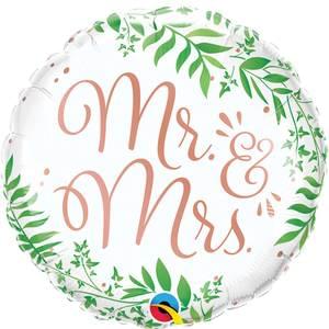 18" MR. & MRS. ELEGANT GREENERY