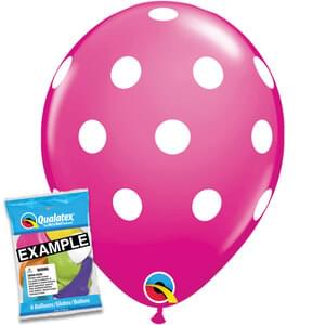 11" PINK POLKA DOTS CONSUMER PACK
