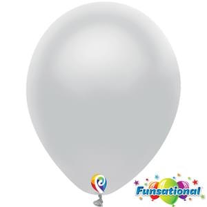 7" METALLIC SILVER FUNSATIONAL 50/BAG