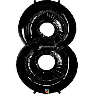 NUMBER 8 ONYX BLACK HELIUM SHAPE