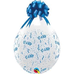 18" IT'S A BOY AROUND DIAMOND CLEAR STUFFING BALLOON