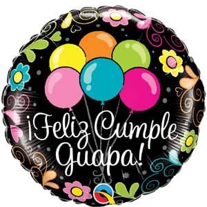 18" FELIZ CUMPLEANOS BEAUTIFUL BALLOONS