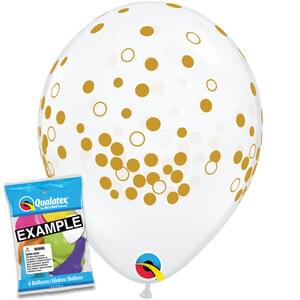 11" GOLD POLKA DOTS CONSUMER PACK