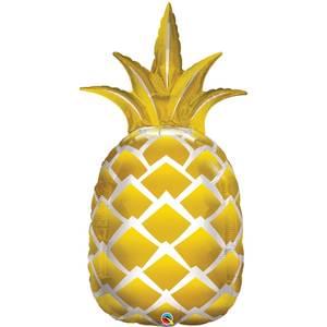 44" GOLDEN PINEAPPLE HELIUM SHAPE