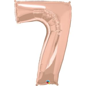 NUMBER 7 ROSE GOLD HELIUM SHAPE