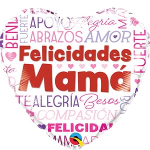 18" FELICIDADES MAMA WORDS 