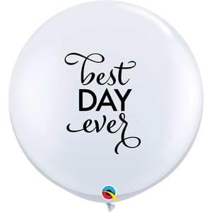 3' SIMPLY BEST DAY EVER WHITE W/BLACK