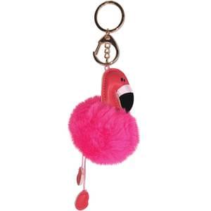 POM POM FLAMINGO KEYCHAIN