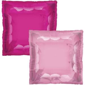 24" HOT PINK & BABY PINK SQUARED