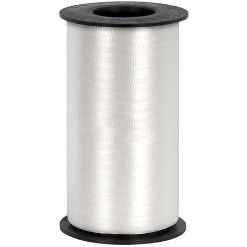 WHITE CURLING RIBBON CRIMPED