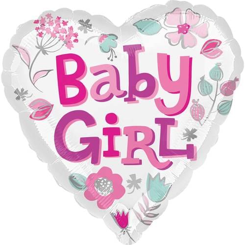 18" BABY GIRL HEART HX