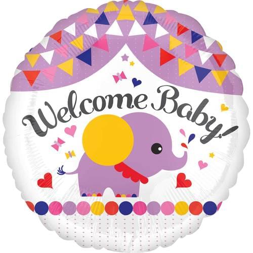 18" WELCOME BABY STREAMERS HX