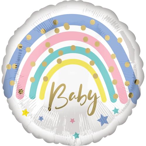 18" PASTEL RAINBOW BABY HX