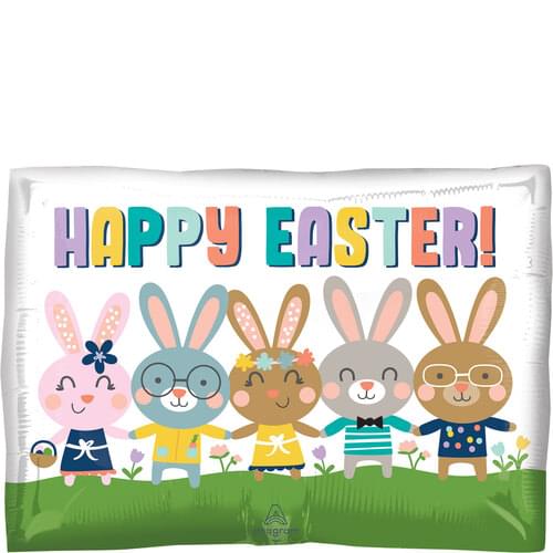 HAPPY EASTER BUNNIES SHAPE