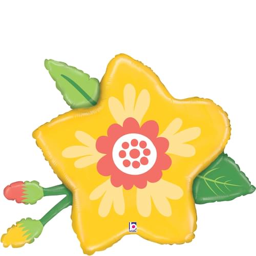 34" YELLOW FLOWER SHAPE