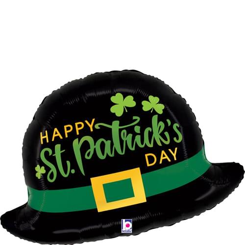 26"  ST. PATRICK'S LEPRECHAUN HAT GLITTER HOLOGRAPHIC