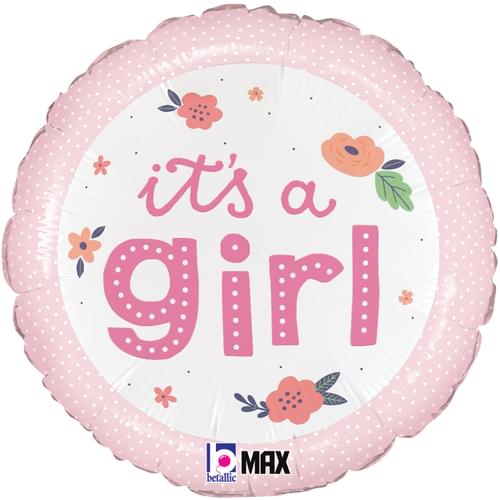18"  IT'S A GIRL ONESIE MAX FLOAT