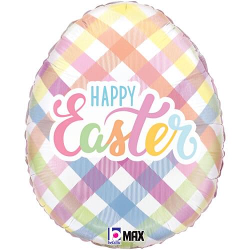 18" EASTER EGG PLAID MAX FLOAT