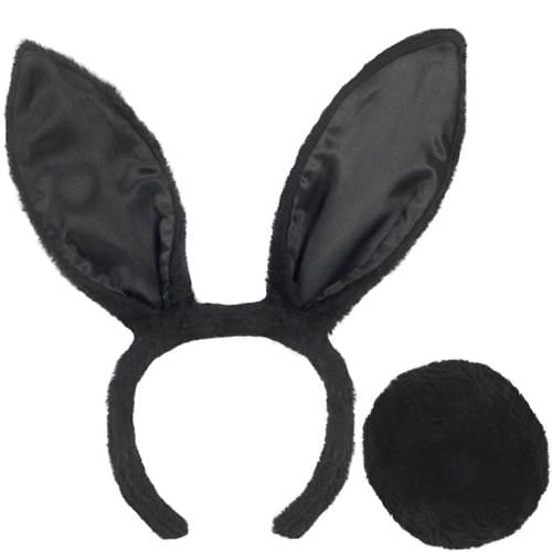 BLACK BUNNY EARS TAIL