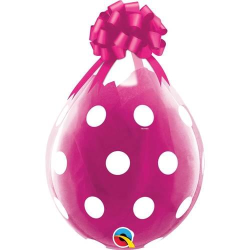 18" BIG POLKA DOTS AROUND STUFFING BALLOON
