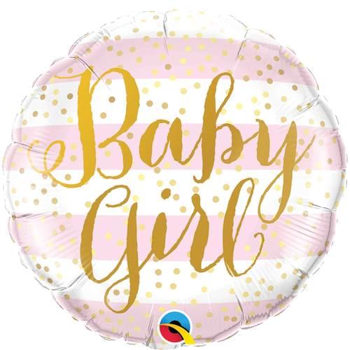 18" BABY GIRL PINK STRIPES